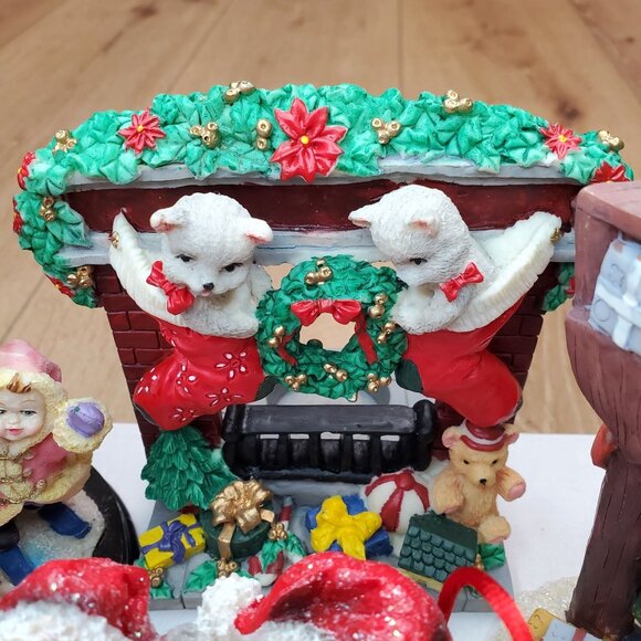 Vtg Lot of 10 Christmas Figurines Statues Holiday Ornaments Table Decor Santa - Picture 9 of 16